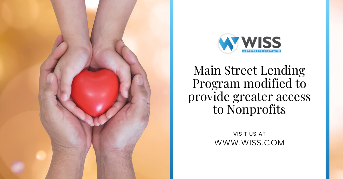 Main Street Lending Program modified to provide greater access to Nonprofits