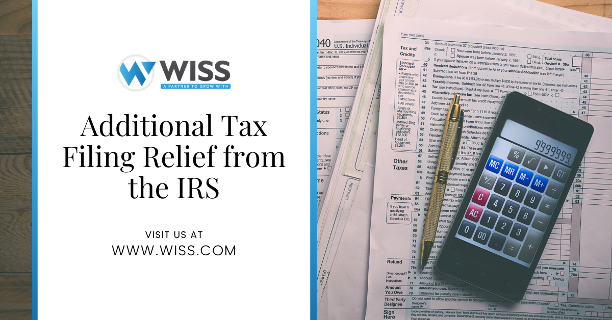 Additional Tax Filing Relief from the IRS