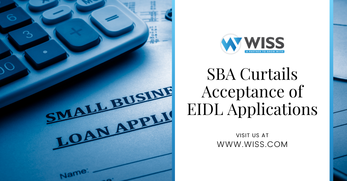 SBA Curtails Acceptance of EIDL Applications