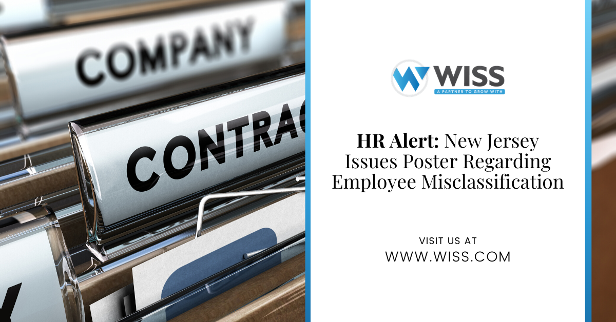 HR Alert:  New Jersey Issues Poster Regarding Employee Misclassification