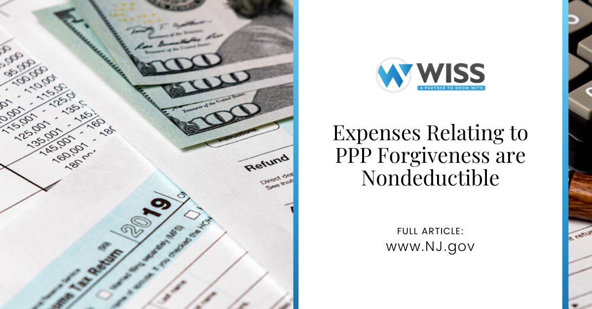 Expenses Relating to PPP Forgiveness are Nondeductible