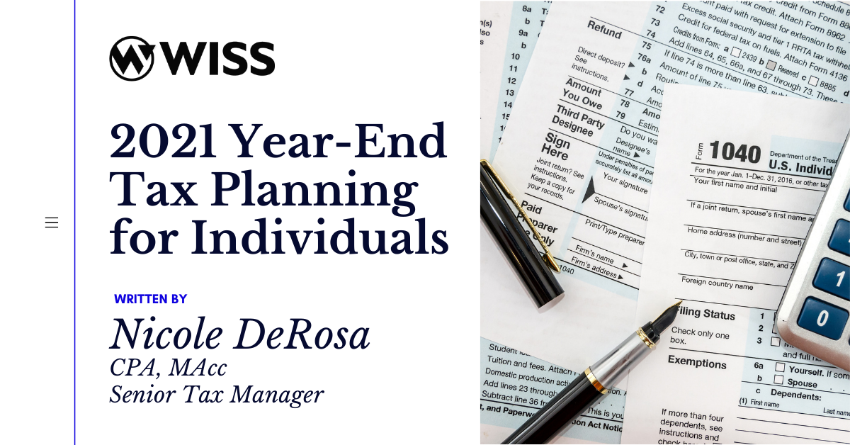 2021 Year-End Tax Planning for Individuals