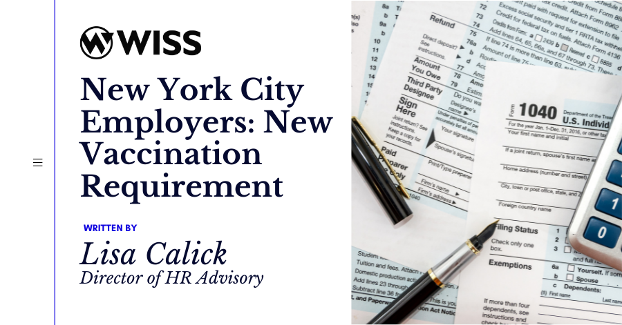 New York City Employers: New Vaccination Requirement