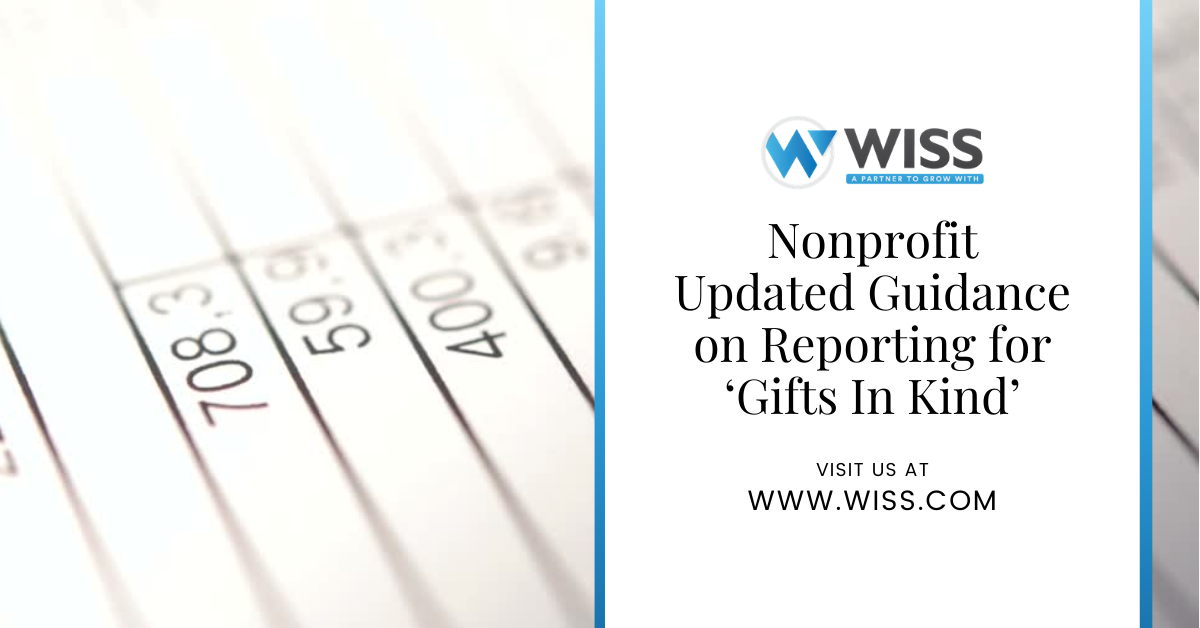 Nonprofit Updated Guidance on Reporting for ‘Gifts In Kind’